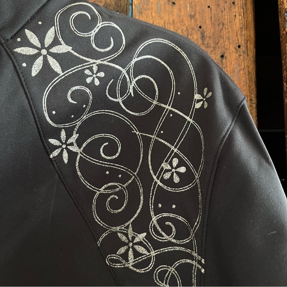 Phenix Pull Over Quarter Zip Base Middle Layer Silver Sparkle Detail - Picture 6 of 6